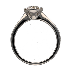 18ct White Gold & Diamond Set Halo Ring