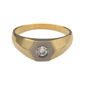 18ct Gold & Diamond Set Signet Ring