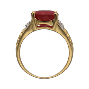 18ct Gold Diamond & Ruby Set Dress Ring