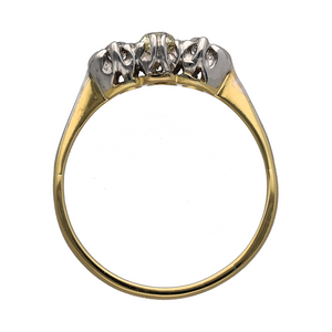 18ct Gold & Diamond Set Trilogy Ring