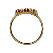 Load image into Gallery viewer, 18ct Gold Diamond &amp; Ruby Set Chester Hallmarked Boat Style Ring
