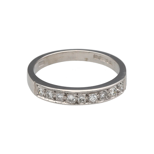 18ct White Gold & Diamond Set Band Ring