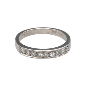 18ct White Gold & Diamond Set Band Ring