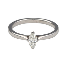 Load image into Gallery viewer, Platinum &amp; Diamond Marquise Cut Solitaire Ring
