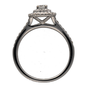 18ct White Gold & Diamond Set Halo Ring