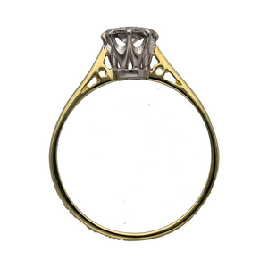 18ct Gold & Diamond Set Solitaire Ring