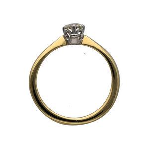 18ct Gold & Diamond Set Solitaire Ring