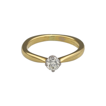 Load image into Gallery viewer, 18ct Gold &amp; Diamond Set Solitaire Ring
