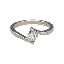 Load image into Gallery viewer, Platinum &amp; Diamond Set Twist Solitaire Ring
