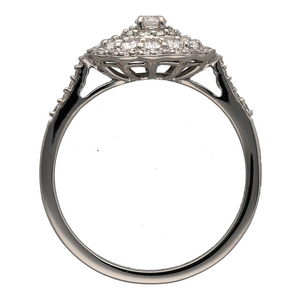 Platinum & Diamond Set Cluster Ring