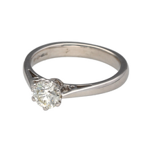 Load image into Gallery viewer, Preowned Platinum &amp; Diamond Set Solitaire Ring in size L with the weight 4.70 grams. The diamond is approximately 0.50ct with approximate clarity Si - VS and colour K - M
