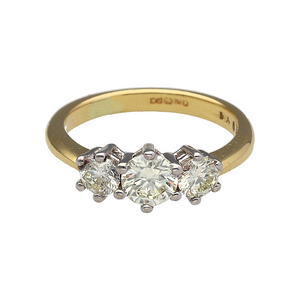 18ct Gold & Diamond Set Trilogy Ring