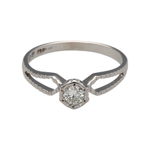 Load image into Gallery viewer, 18ct White Gold &amp; Diamond Set Solitaire Ring
