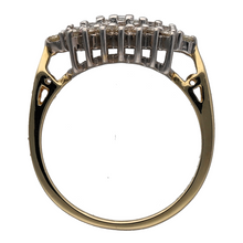 Load image into Gallery viewer, 9ct Gold &amp; Diamond Set Long Style Cluster Ring
