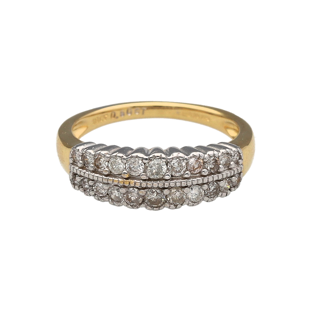 18ct Gold & Diamond Set Band Ring