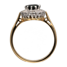 Load image into Gallery viewer, 18ct Gold Diamond &amp; Sapphire Set Cluster Ring
