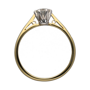 18ct Gold & Diamond Set Solitaire Ring