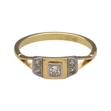 Load image into Gallery viewer, 18ct Gold &amp; Diamond Set Vintage Style Ring
