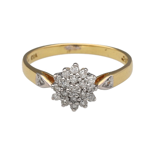 18ct Gold & Diamond Set Cluster Ring