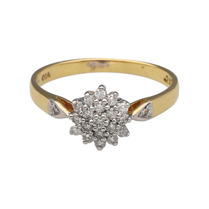 18ct Gold & Diamond Set Cluster Ring