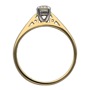 18ct Gold & Diamond Set Solitaire Ring