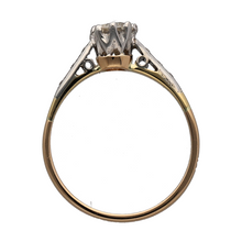 Load image into Gallery viewer, 18ct Gold &amp; Diamond Set Vintage Style Solitaire Ring
