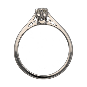 18ct White Gold & Diamond Set Solitaire Ring