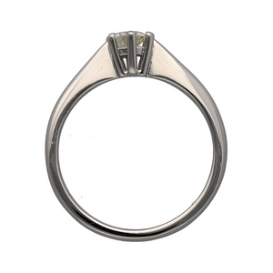 18ct White Gold & Diamond Set Solitaire Ring