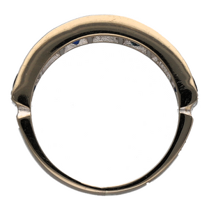 18ct White Gold Diamond & Sapphire Set Band Ring