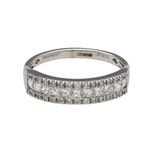 Load image into Gallery viewer, Platinum &amp; Diamond Set Three Row Band Ring
