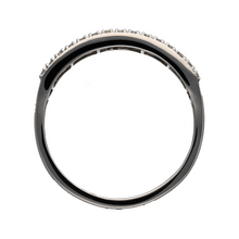 Load image into Gallery viewer, Platinum &amp; Diamond Set Three Row Band Ring
