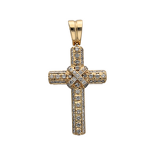 Load image into Gallery viewer, 14ct Gold &amp; Diamond Set Cross Pendant
