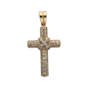 14ct Gold & Diamond Set Cross Pendant