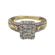 Load image into Gallery viewer, 9ct Gold &amp; Diamond Set Halo Cluster Ring
