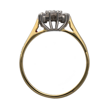 Load image into Gallery viewer, 18ct Gold Diamond &amp; Sapphire Set Three Row Cluster Ring
