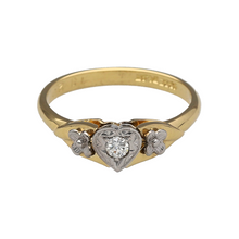 Load image into Gallery viewer, 18ct Gold &amp; Platinum Diamond Set Heart Ring
