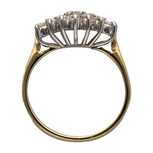 18ct Gold & Diamond Set Cluster Ring