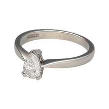 Load image into Gallery viewer, Platinum &amp; Diamond Set Pear Cut Solitaire Ring
