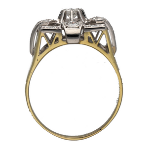 18ct Gold & Diamond Set Signet Style Ring
