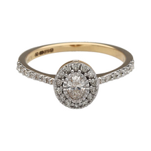 Load image into Gallery viewer, New 9ct Gold &amp; Diamond Set Halo Cluster Ring
