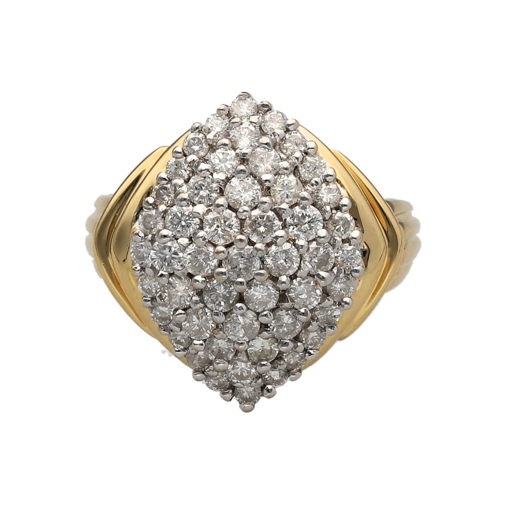 18ct Gold & Diamond Set Cluster Ring