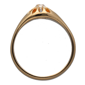 18ct Gold & Diamond Set Vintage Style Signet Ring