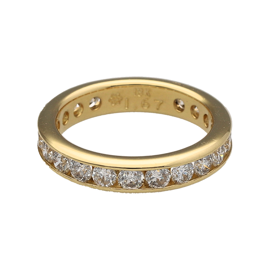 18ct Gold & Diamond Set Full Eternity Band Ring