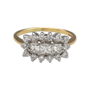 18ct Gold & Diamond Set Cluster Ring