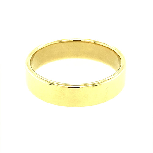 9ct Gold Soft Court Shape Wedding Band Ring