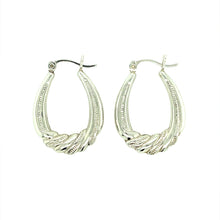 Load image into Gallery viewer, 925 Silver Creole Bead Twist Earrings
