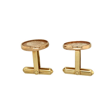 Load image into Gallery viewer, 9ct Gold Three Feather Coin Style Cufflinks
