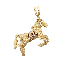 Load image into Gallery viewer, 9ct Gold Movable Rearing Horse Pendant
