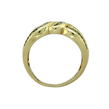 Load image into Gallery viewer, 9ct Gold &amp; Diamond Crossover Band Ring
