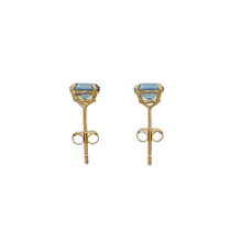 Load image into Gallery viewer, New 9ct Gold March Birthstone Stud Earrings
